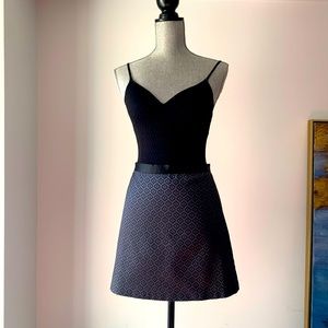 Smart Set Black and Blue patterned mini skirt